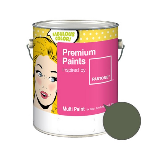 노루페인트 팬톤멀티 에그쉘광 올리브그린계열 페인트 4L, 포어리프클로우버 (18-0420)