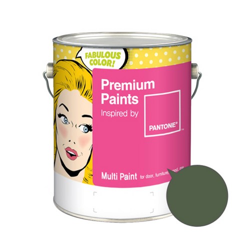 노루페인트 팬톤멀티 에그쉘광 올리브그린계열 페인트 4L, 브론즈그린(18-0317)
