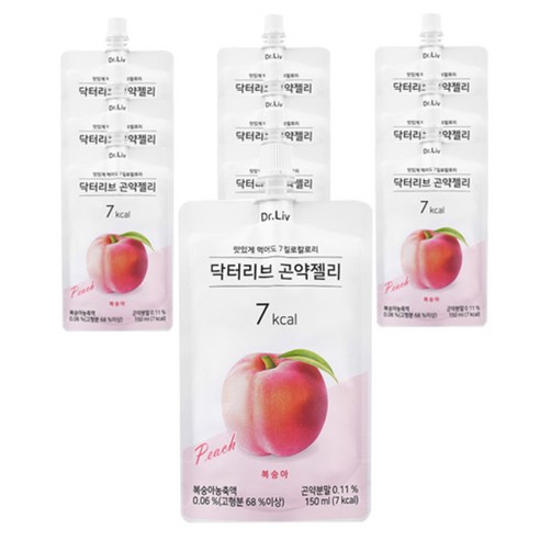 닥터리브 곤약젤리 복숭아맛 10개입, 150ml