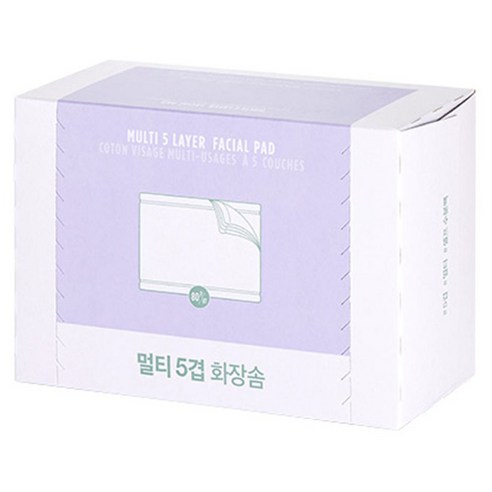 더페이스샵 데일리뷰티툴즈 멀티 5겹 화장솜, 80개입, 2개