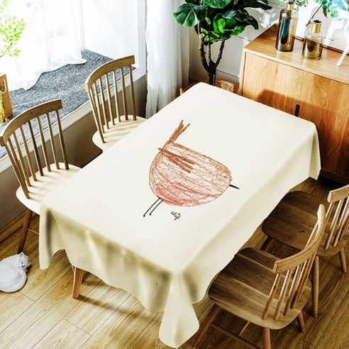 아울리빙 감성 디자인 주방 테이블보, E, 140 x 140 cm