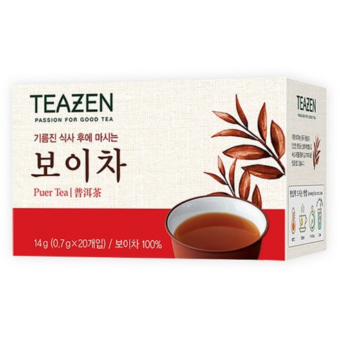 티젠 보이차, 0.7g, 20개입, 1개