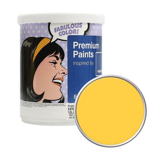 노루페인트 팬톤 실외 벽면 저광 페인트 1L, 13-0859 Lemon Chrome, 1개