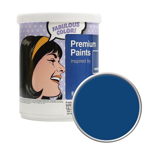 노루페인트 팬톤 외부용 실외 저광 페인트 1L, 19-3964 Monaco Blue
