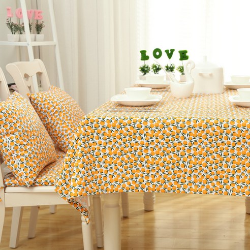 이코디 오렌지 후르츠 테이블 보, 혼합 색상, 140 x 200 cm