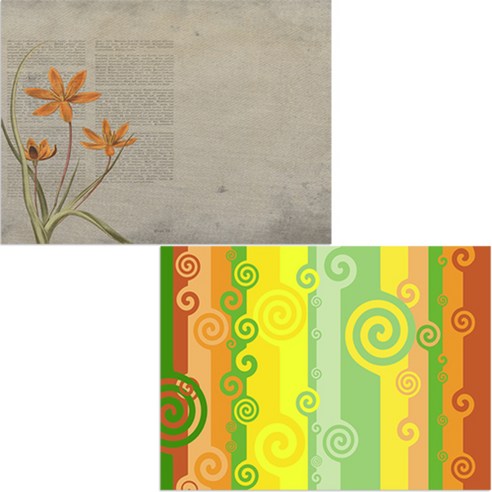 벨라 실리콘 식탁매트 바람2 + 꽃, 2, 385 x 285 mm