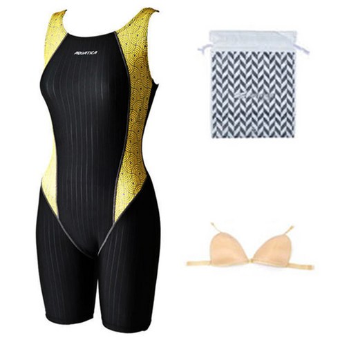 아쿠아티카 여성용 5부 반전신 수영복 AQA49244 + 언더브라 + 수영가방 세트