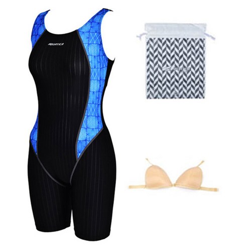 아쿠아티카 여성용 5부 반전신 수영복 AQA49250 + 언더브라 + 수영가방 세트