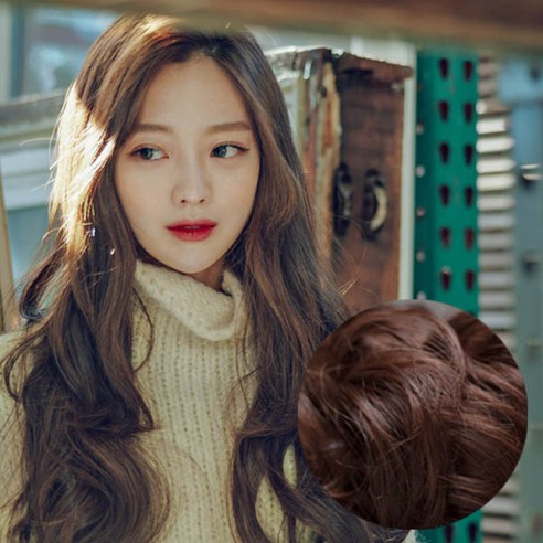 핑크에이지 리플레쉬펌 V라인 4피스 시밀러컬 슈프림사 붙임머리, RB1 레드브라운, 1세트