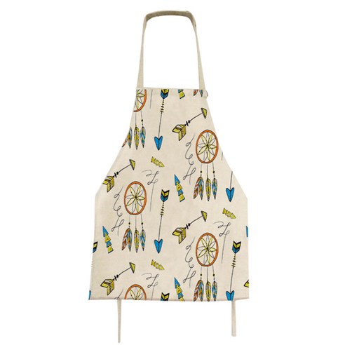 아울리빙 에스닉 깃털 주방 앞치마 56 x 68 cm, C, 1개