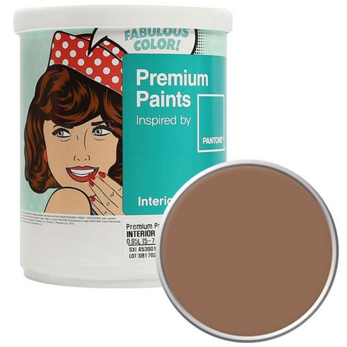 노루페인트 팬톤 내부용 실내벽면 무광 페인트 1L, 17-1430 Pecan Brown