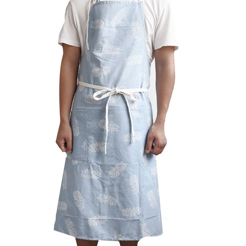 이코디 코지 패턴 앞치마, 블루파인애플, 1개