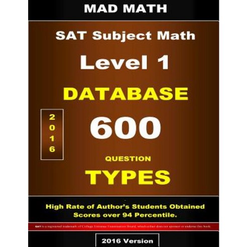L-1 SAT Subject Database Paperback, Createspace Independent Publishing Platform