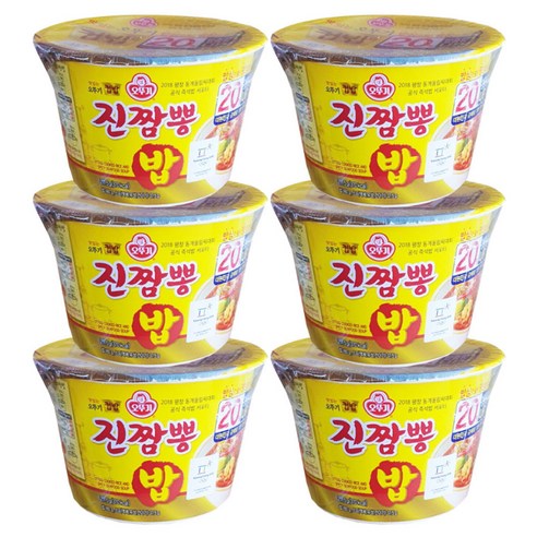 오뚜기 컵밥 진짬뽕밥, 217.5g, 6개
