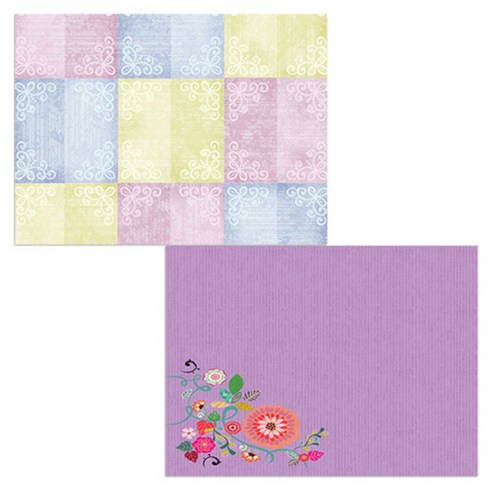 벨라 실리콘 식탁매트 2p 꽃가지1 세트, 꽃가지1, 한국전통, 385 x 285 mm, 두께 1mm
