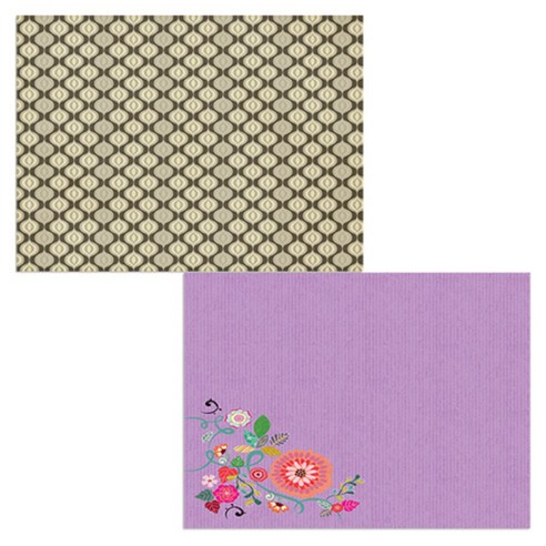 벨라 실리콘 식탁매트 2p 꽃가지1 세트, 꽃가지1, 양파속패턴, 385 x 285 mm, 두께 1mm