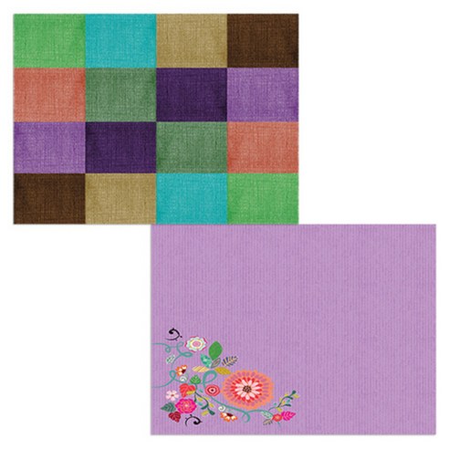 벨라 실리콘 식탁매트 2p 꽃가지1 세트, 꽃가지1, 칠교패턴1, 385 x 285 mm, 두께 1mm
