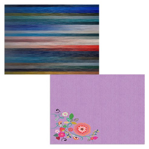 벨라 실리콘 식탁매트 2p 꽃가지1 세트, 꽃가지1, 파스텔, 385 x 285 mm, 두께 1mm