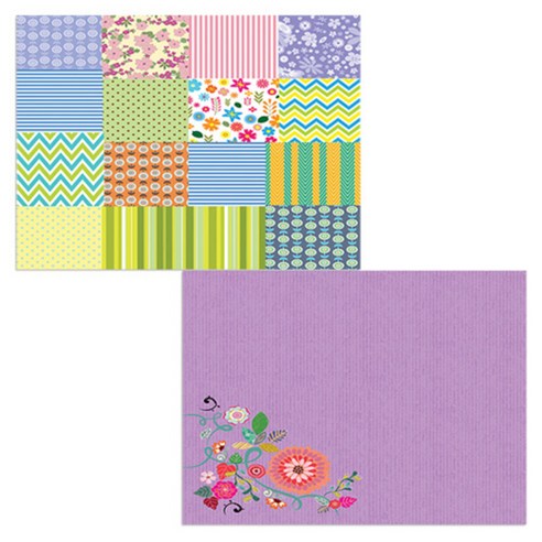 벨라 실리콘 식탁매트 2p 꽃가지1 세트, 꽃가지1, 조화, 385 x 285 mm, 두께 1mm