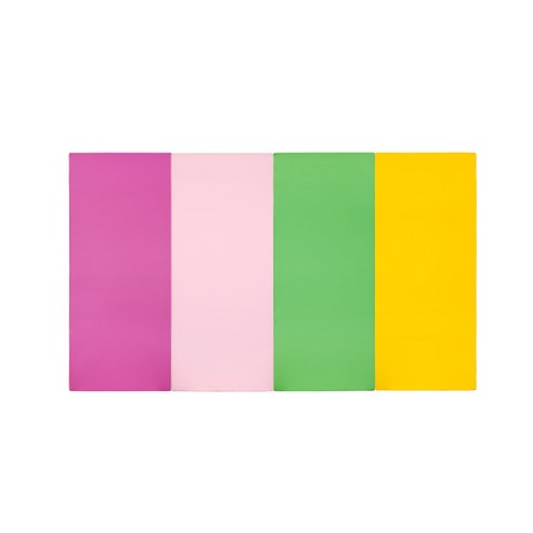퍼니존 퍼니테라피 핫핑크비비드 시리즈4 유아폴더매트 대, 핫핑크 + 베이비핑크 + 그린 + 옐로우, W 240cm x L 140cm x 4cm