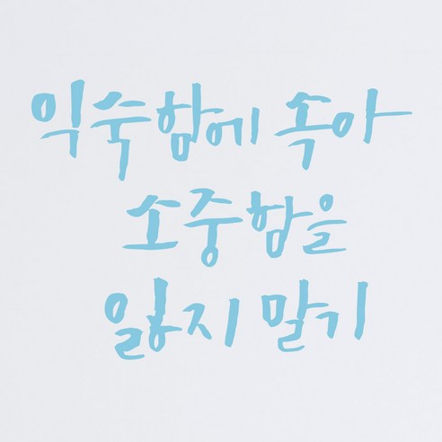 1AM 캘리그라피 인테리어 포인트 스티커 익숙함에 속아, 하늘
