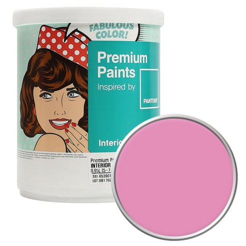 노루페인트 팬톤 내부용 실내벽면페인트 무광 1L, Aurora Pink 15-2217