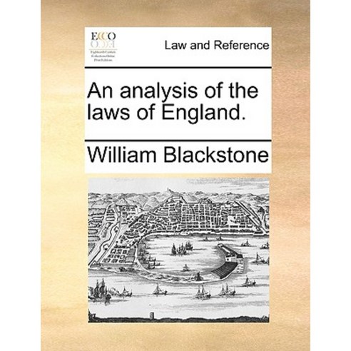 An Analysis of the Laws of England. Paperback, Gale Ecco, Print Editions