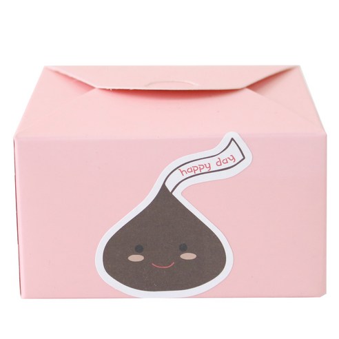 황씨네도시락 레이스박스 20p + 스티커 빅초콜릿 20p, 핑크, 1세트