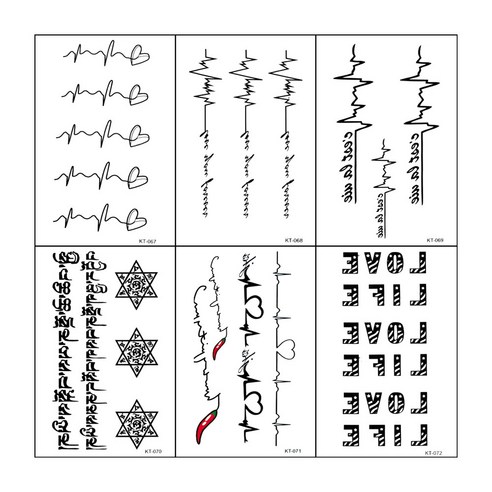 미니타투 세트, KT067, KT068, KT069, KT070, KT071, KT072, 1세트