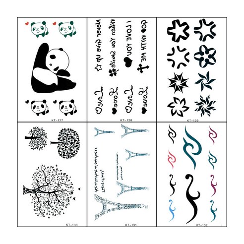 미니타투 세트, KT127, KT128, KT129, KT130, KT131, KT132, 1세트