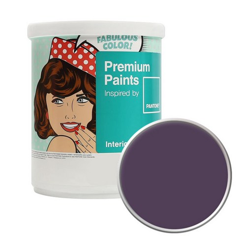 노루페인트 팬톤 내부용 실내벽면 무광페인트 1L, 19-3316 Plum Perfect