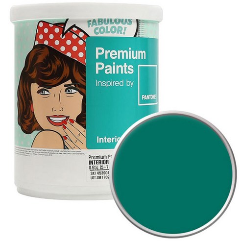 노루페인트 팬톤 내부용 무광 실내 벽면 페인트 1L, 18-5424 Cadmium Green