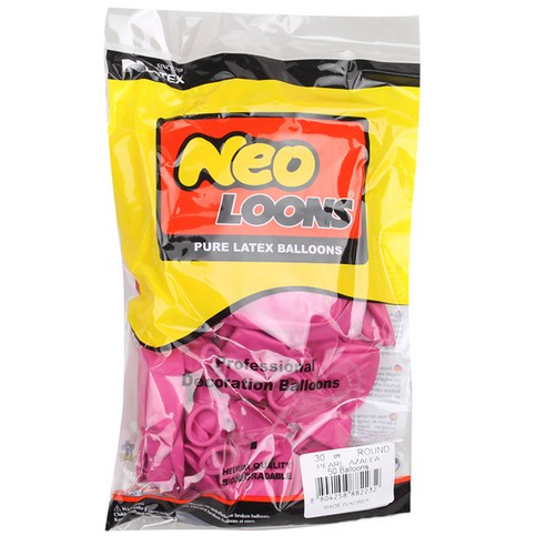 네오룬스 라운드풍선 30cm, 펄 아젤리아, 50개