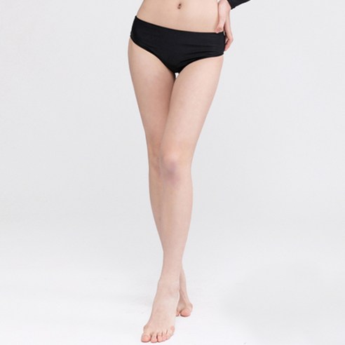 솔레일 여성용 솔리드 쇼트 래쉬가드 팬티