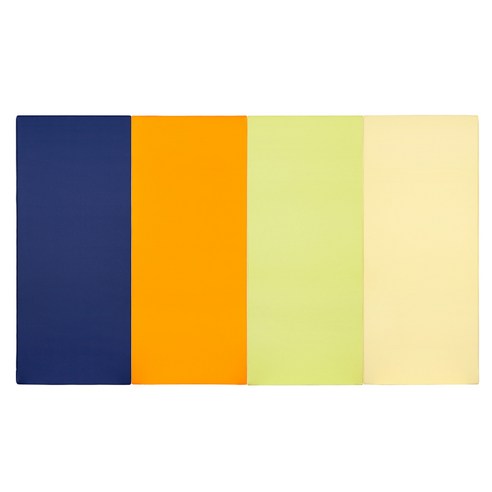 퍼니존 퍼니테라피 블루비비드 시리즈5 유아폴더매트, 블루 + 오렌지 + 피스타치오 + 아이보리