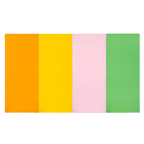 퍼니존 퍼니테라피 오렌지비비드 시리즈5 유아폴더매트, 오렌지 + 엘로우 + 베이비핑크 + 그린