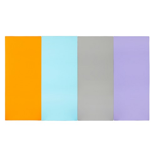 퍼니존 퍼니테라피 오렌지비비드 시리즈5 유아폴더매트, 오렌지 + 스카이블루 + 그레이 + 바이올렛