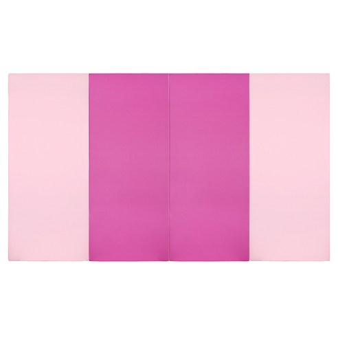 퍼니존 퍼니 테라피 베이비 핑크 비비드 시리즈 6 유아폴더매트, 베이비 핑크 + 핫 핑크