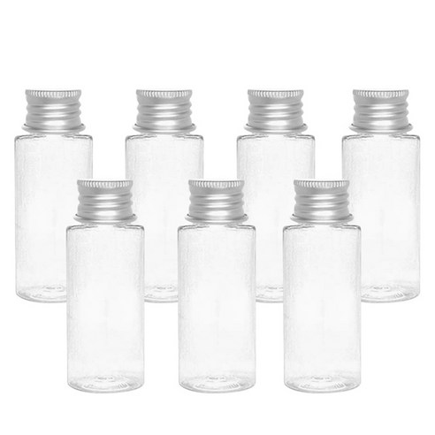 병도매닷컴 DT30 투명 음료용기 알루미늄 실버캡, 30ml, 7개입