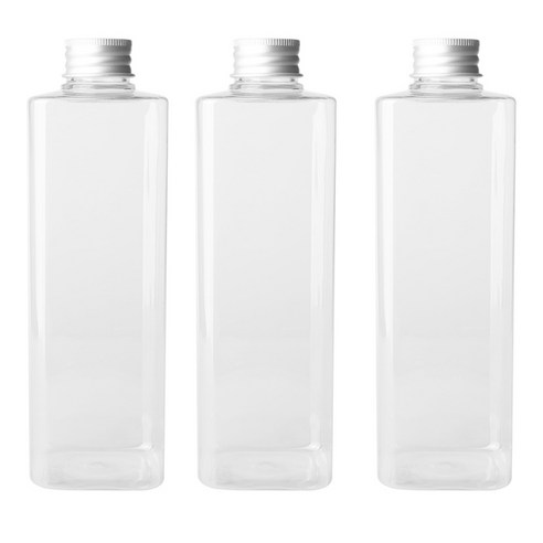 병도매닷컴 DTS500 투명 음료용기 알루미늄 실버캡, 500ml, 3개