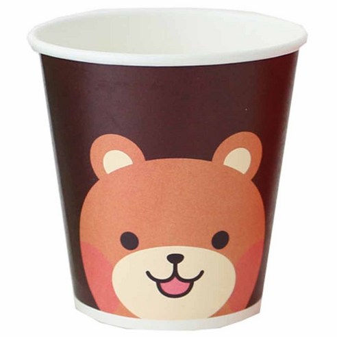황씨네도시락 캐릭터 종이컵 곰, 170개입, 1박스