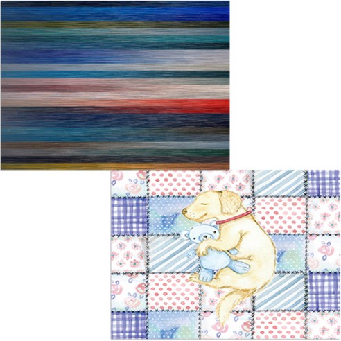 벨라 실리콘 식탁매트 2p 낮잠 세트, 낮잠, 파스텔, 385 x 285 mm, 두께 1mm