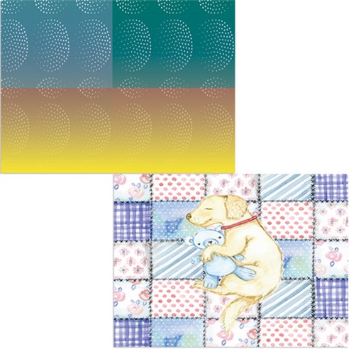 벨라 실리콘 식탁매트 낮잠 세트, 낮잠, 점들의여행, 385 x 285 mm