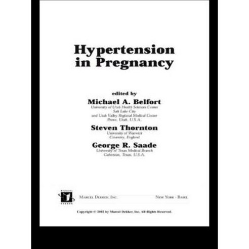 Hypertension in Pregnancy Hardcover, CRC Press