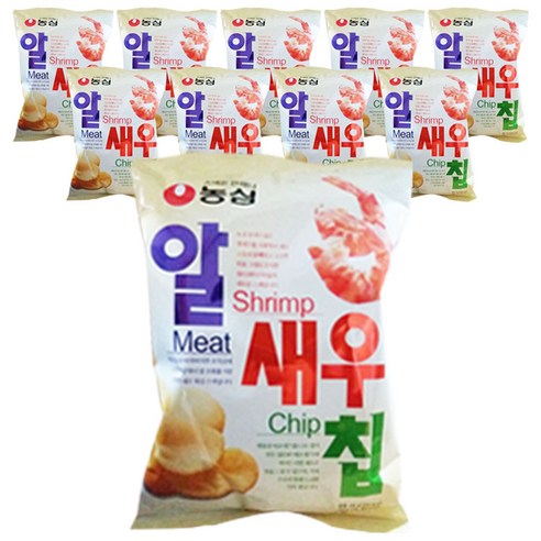 농심 알새우칩 68g, 10개