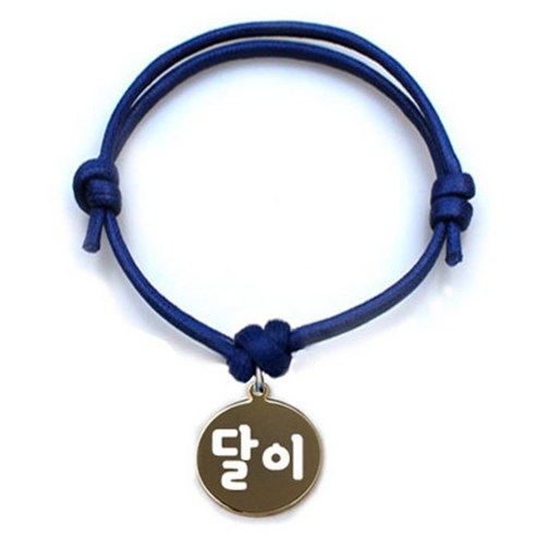 애드봉 펫츠룩 굿모닝 블루 반려동물 목걸이 S + 메탈원형 팬던트 M, 골드(달이), 1개