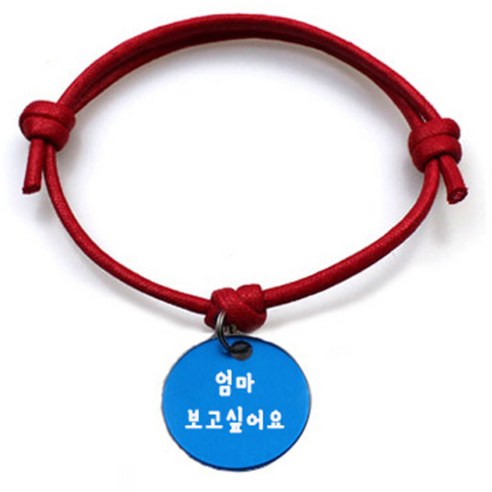펫츠룩 굿모닝 레드 반려동물 목걸이 S + 알미늄 원형 팬던트 M, 블루(엄마보고싶어요), 1개