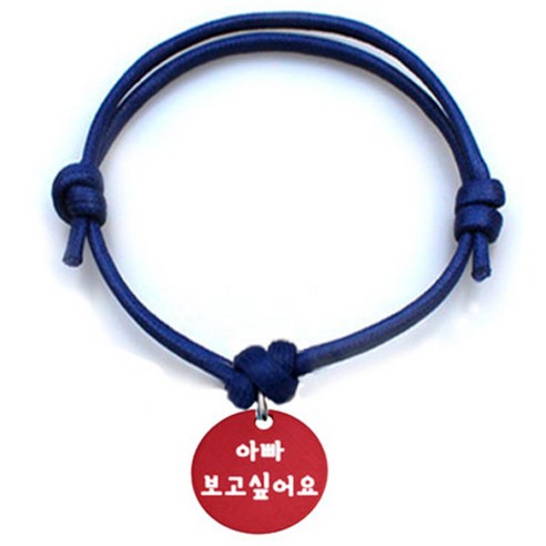 펫츠룩 굿모닝 블루 반려동물 목걸이 S + 알미늄원형 팬던트 S, 레드(아빠보고싶어요), 1개