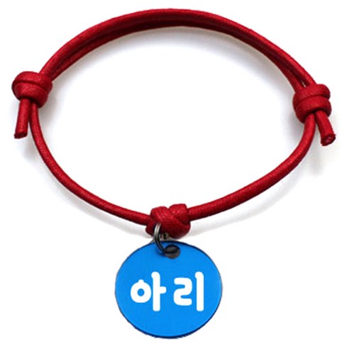 펫츠룩 굿모닝 레드 반려동물 목걸이 M + 알미늄원형 팬던트 S, 블루(아리), 1개