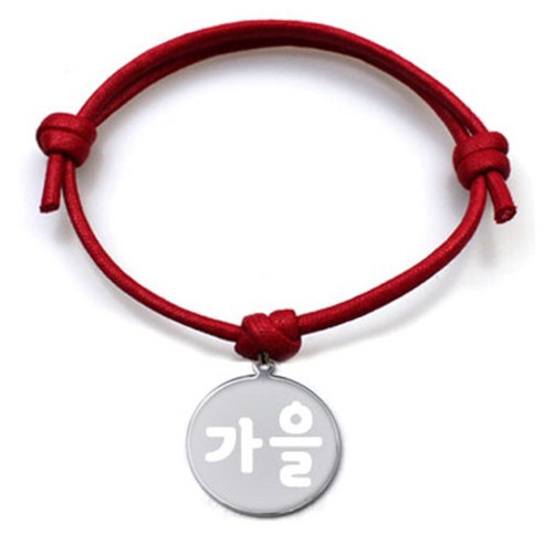 펫츠룩 굿모닝 레드 반려동물 목걸이 M + 메탈원형 팬던트 M, 실버(가을), 1개
